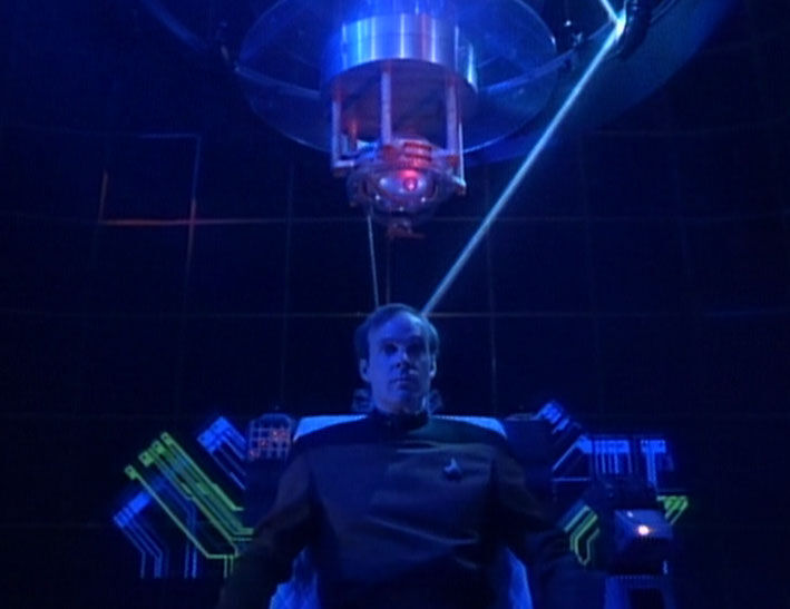  Star Trek: The Next Generation
integrating Barclay's thought processes into the Enterprise-D itself, essentially allowing him to act as the ship's computer