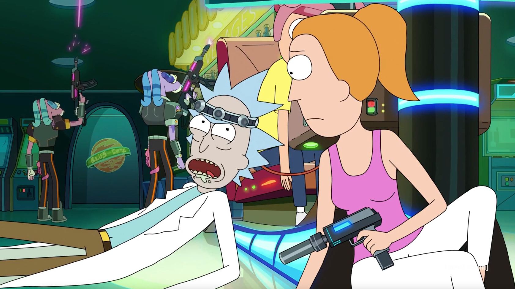 Rick and Morty
A VR-brain sensing headset that brings its wearer into the game.